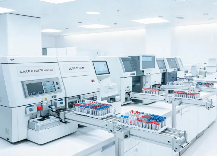 Automated clinical chemistry analyzer in a hospital laboratory